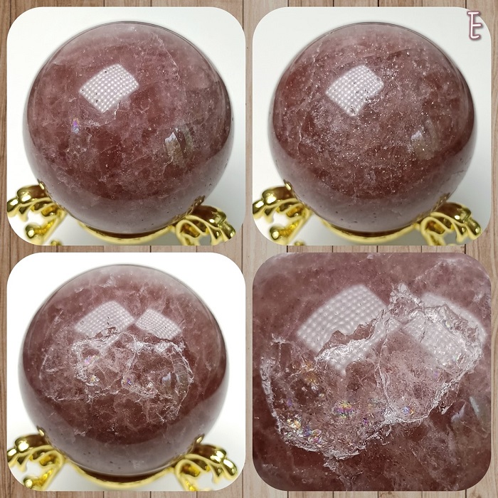 紅東菱球/草莓晶球-附歐風典雅球座 水晶球 ~自信，行動力，靈感，支持血液循環與代謝_8