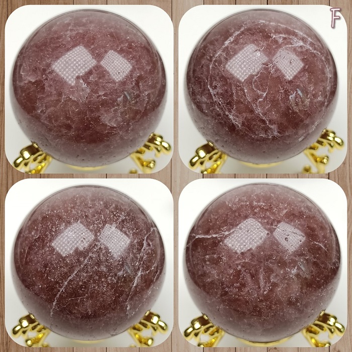 紅東菱球/草莓晶球-附歐風典雅球座 水晶球 ~自信，行動力，靈感，支持血液循環與代謝_9