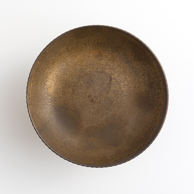 WAGA 日式褐金 17.5cm 陶瓷高腳盤︱單品_2