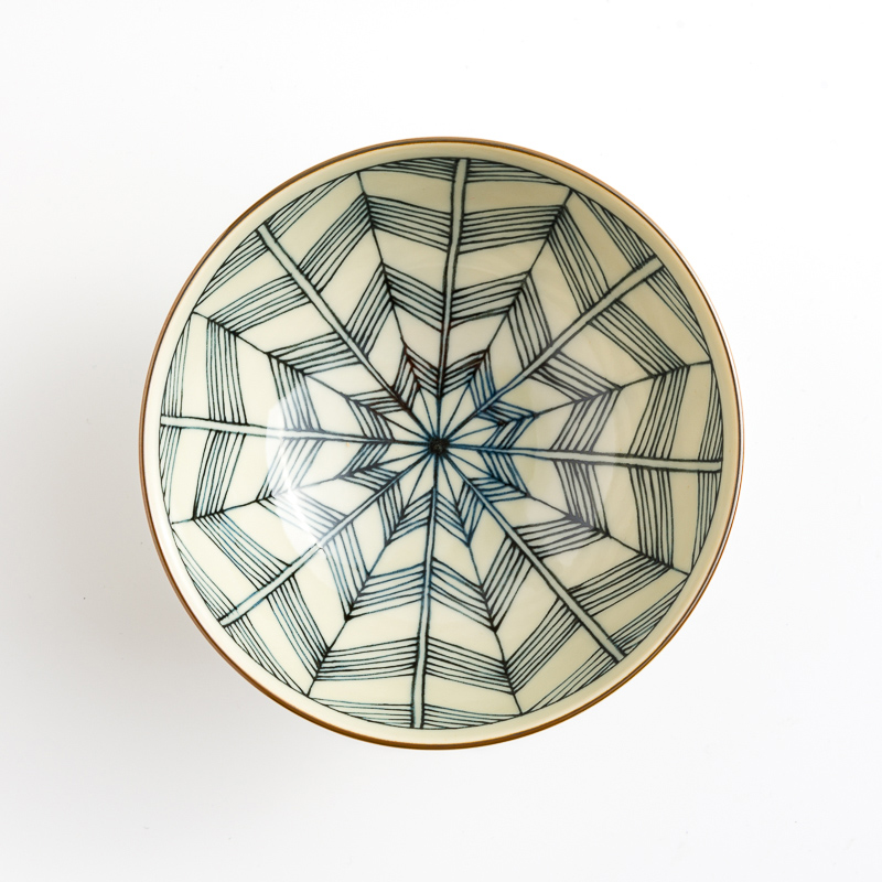 日式 手繪彩紋 14.5cm 陶瓷碗｜葉紋｜單品_2