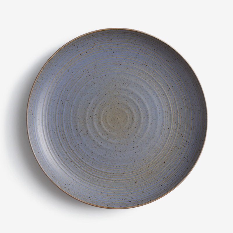 WAGA 旋紋漣漪 27cm 陶瓷大盤｜藍｜單品_2