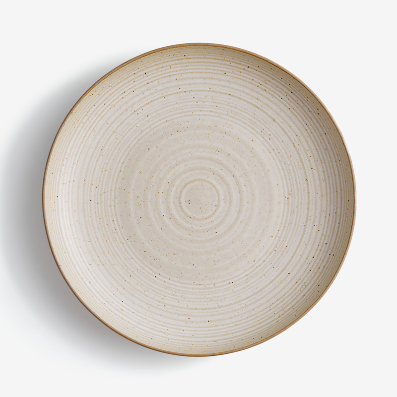 WAGA 旋紋漣漪 27cm 陶瓷大盤｜米｜單品_1