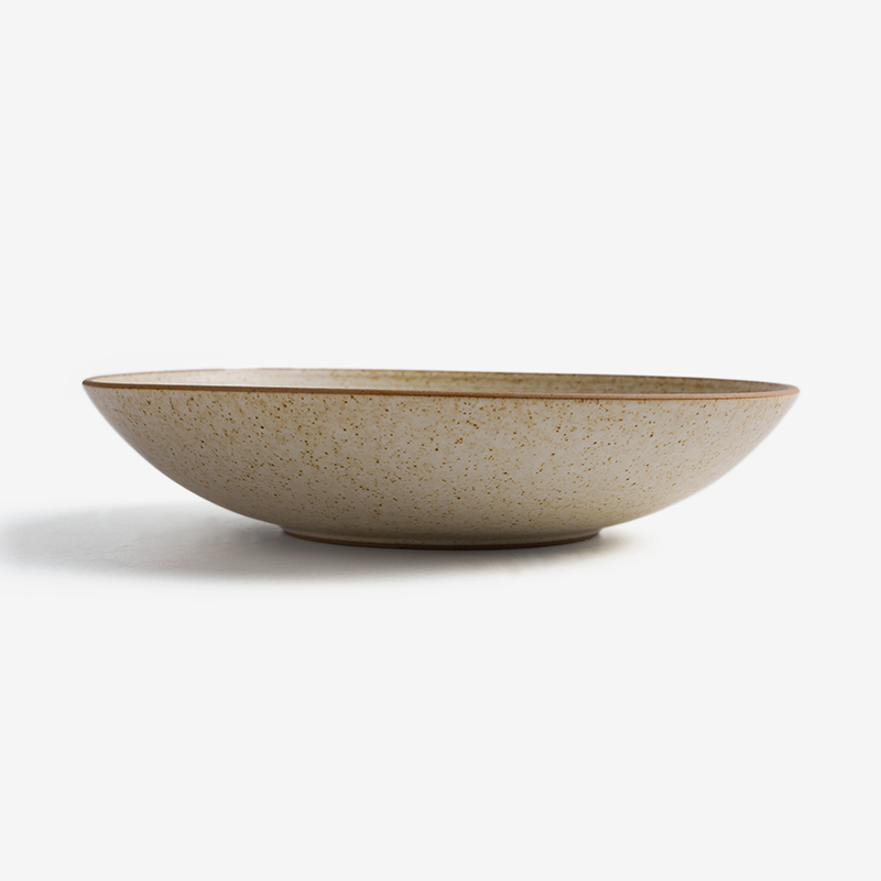 WAGA 旋紋漣漪 23cm 陶瓷弧形盤｜米｜單品_3