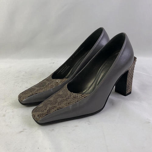 【南港店】BALLY/淺口皮鞋/US5/蛇皮高跟鞋