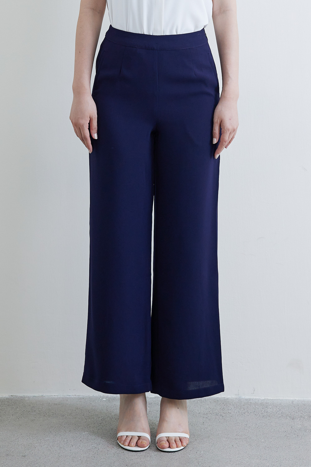 SST&C #Online Exclusive  Dark Blue Slim Fit Wide Trousers | 8231810003  (Outlet)_3