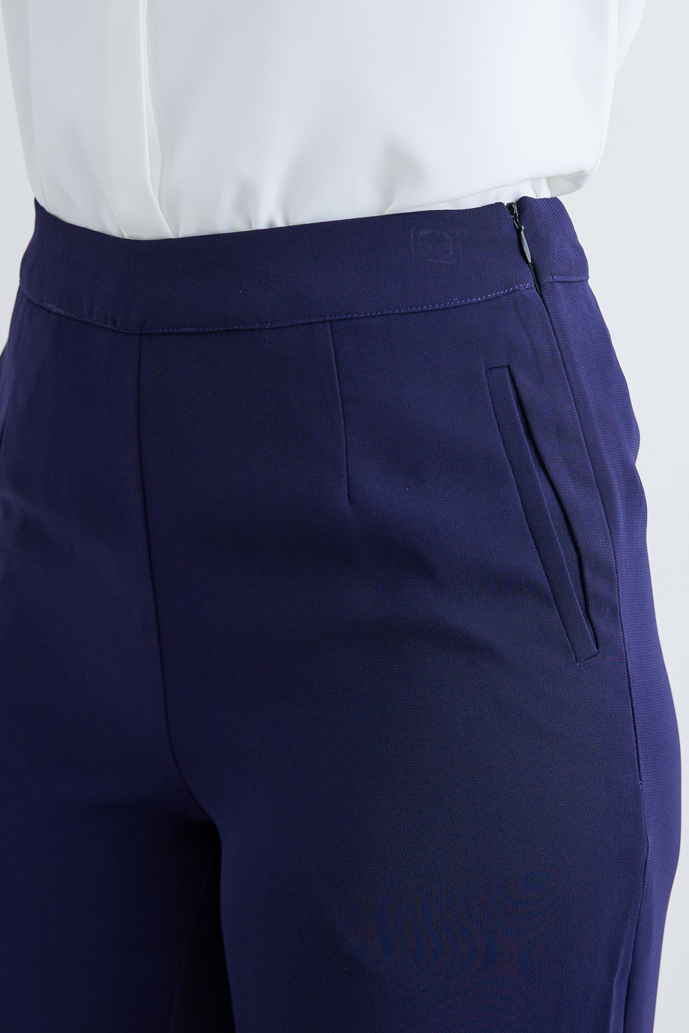 SST&C #Online Exclusive  Dark Blue Slim Fit Wide Trousers | 8231810003  (Outlet)_6