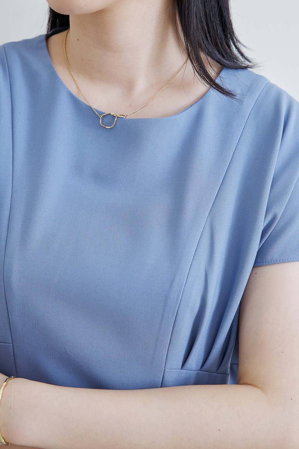 SST&C #Online Exclusive  Round Neck Pleated Dress | 8562104002  (Outlet)_6
