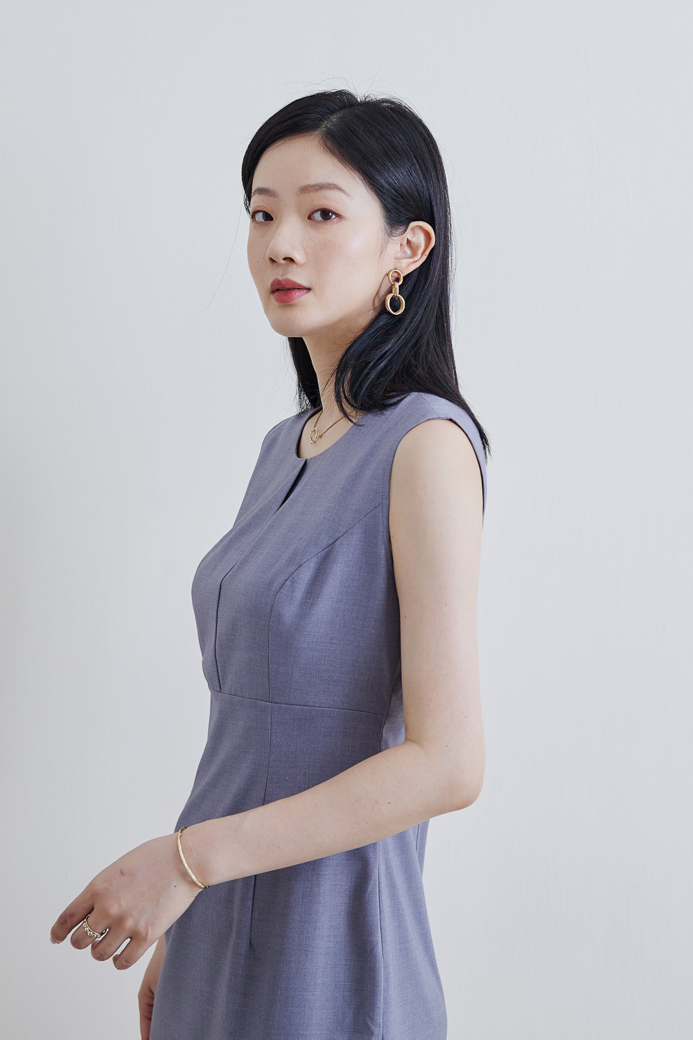 SST&C #Online Exclusive  Round Neck Waist Design Dress | 8562109001  (Outlet)_0