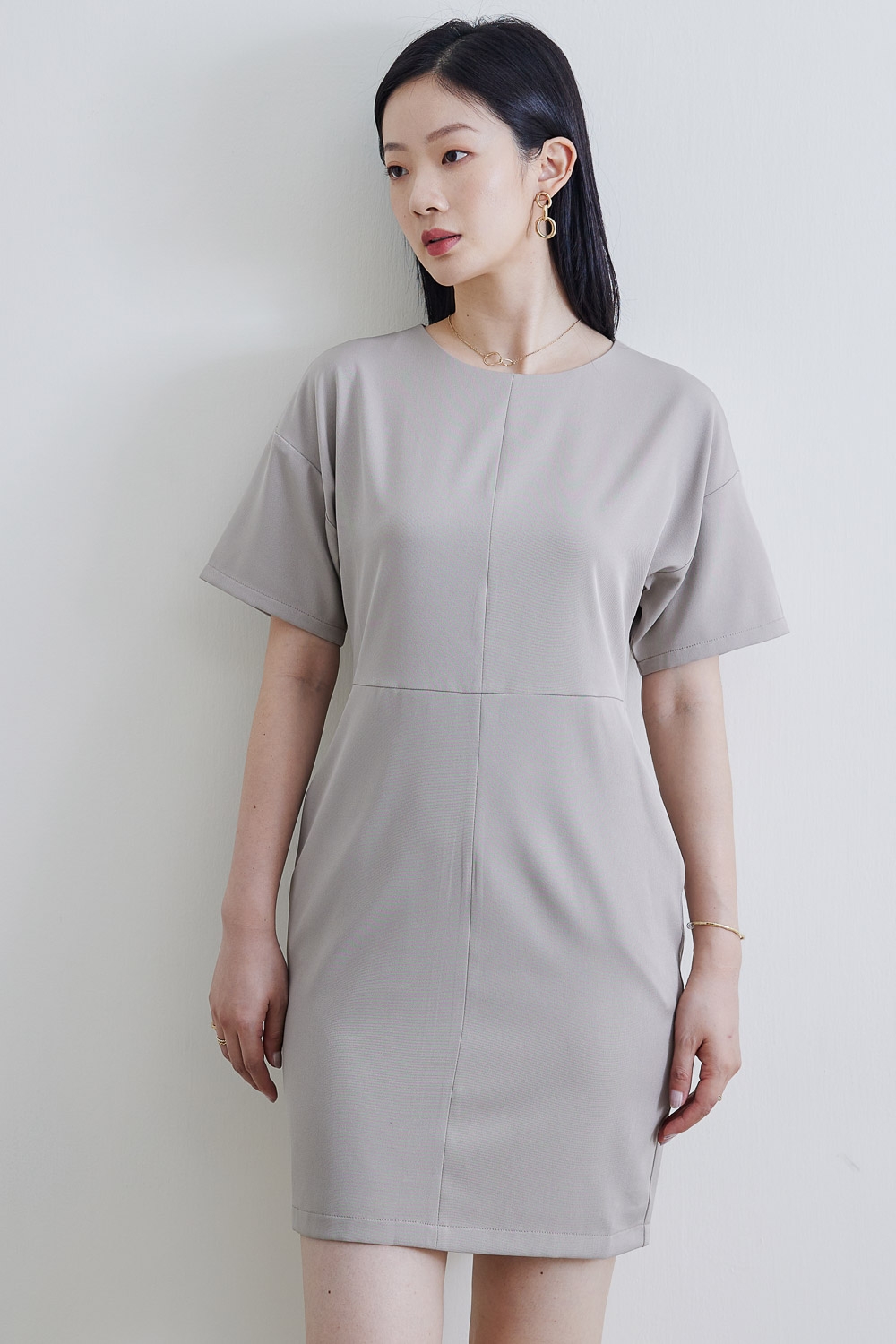 SST&C #Online Exclusive  Drop Shoulder Design Dress | 8562110005  (Outlet)_0