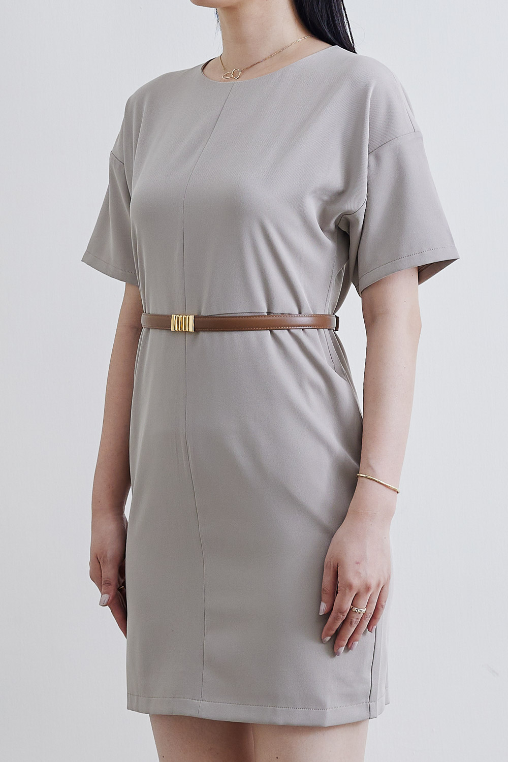 SST&C #Online Exclusive  Drop Shoulder Design Dress | 8562110005  (Outlet)_3