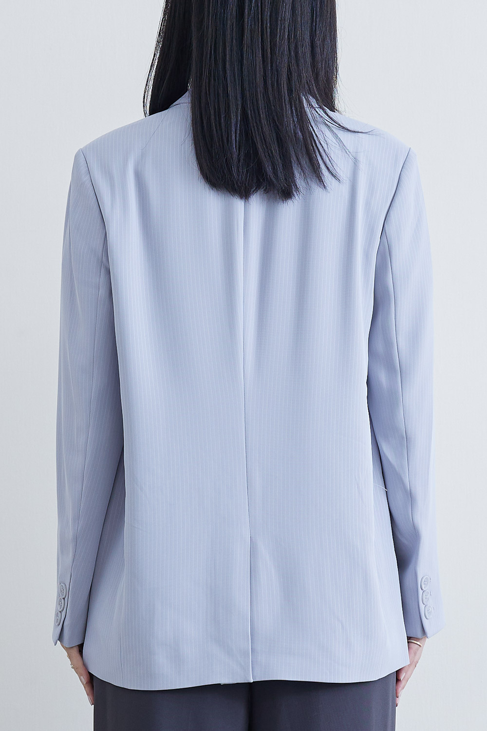 SST&C #Online Exclusive  Light Lavender Lapel Striped Pattern Casual Women'S Suit Jacket | 8162204006  (Outlet)_4
