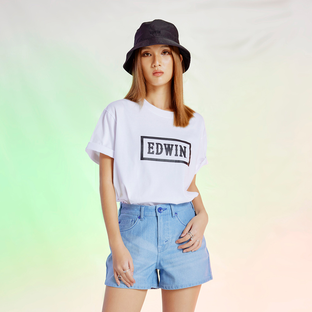 EDWIN｜男裝｜方框印花短袖T恤