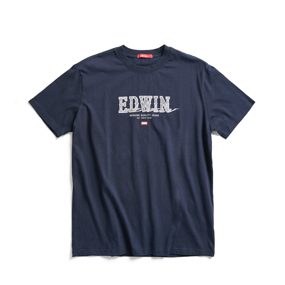 EDWIN｜男裝｜精緻素描LOGO短袖T恤