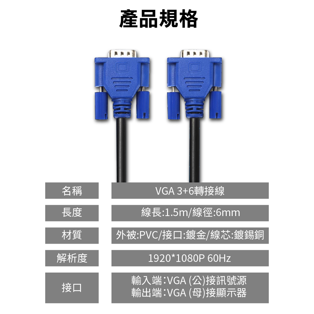 VGA轉HDMI/VGA to VGA連接線｜隨插即用、畫質清晰_7