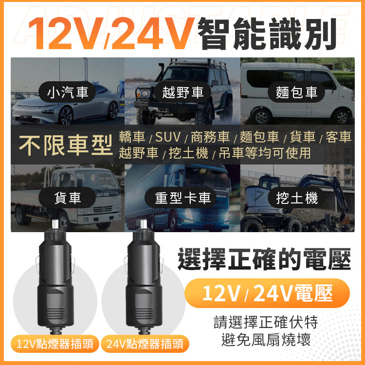 可調節汽車雙頭三頭風扇 全方位旋轉 24V大貨車 12V轎車 香薰風扇 車用電扇 車載電扇【ZI0512】《約翰家庭百貨_8