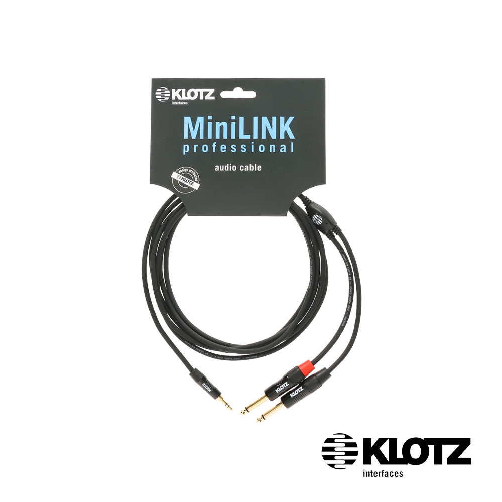 【KLOTZ】KY5 MiniLink Pro Y-Cable 1.5米 黑 (3.5mm - 2x 6.3mm) 公司貨_0