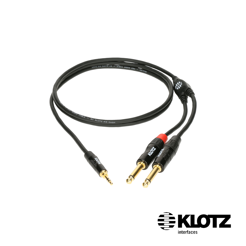 【KLOTZ】KY5 MiniLink Pro Y-Cable 1.5米 黑 (3.5mm - 2x 6.3mm) 公司貨_2