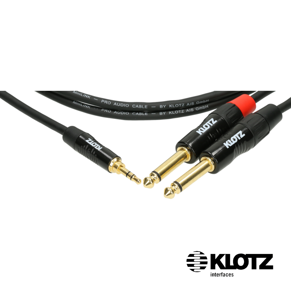 【KLOTZ】KY5 MiniLink Pro Y-Cable 1.5米 黑 (3.5mm - 2x 6.3mm) 公司貨_3