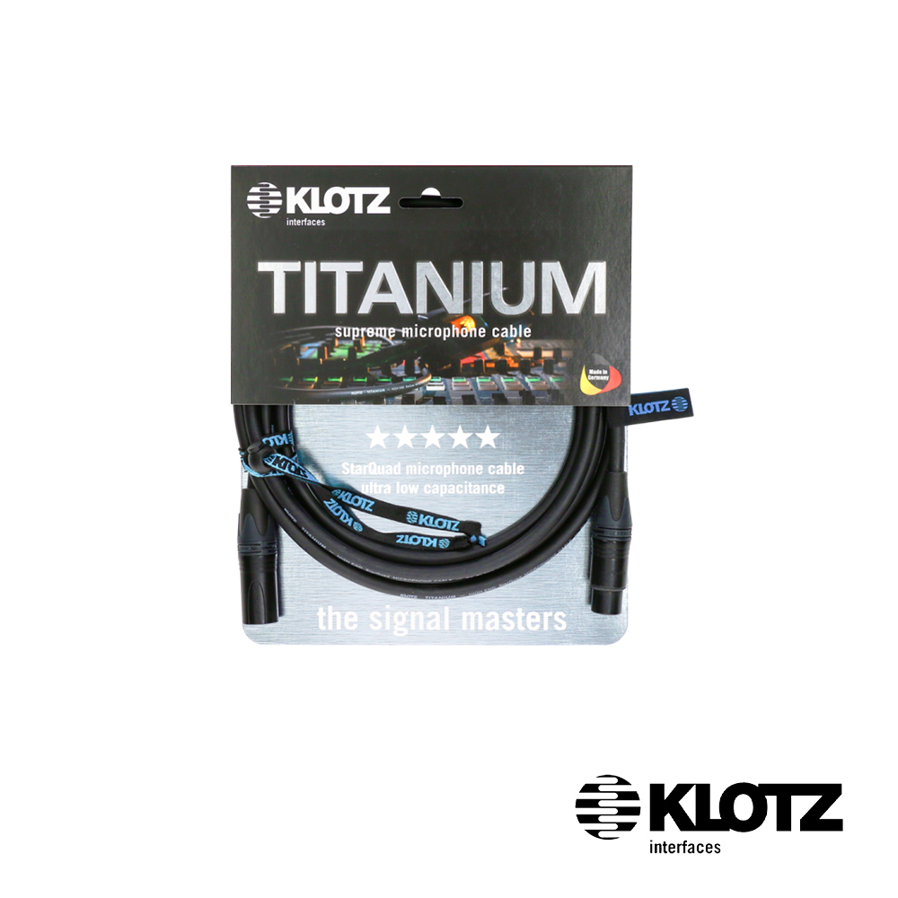 【KLOTZ】TITANIUM 麥克風線 1米/3米/5米/10米 黑 (XLR公 - XLR母) Neutrik® 公司貨_2