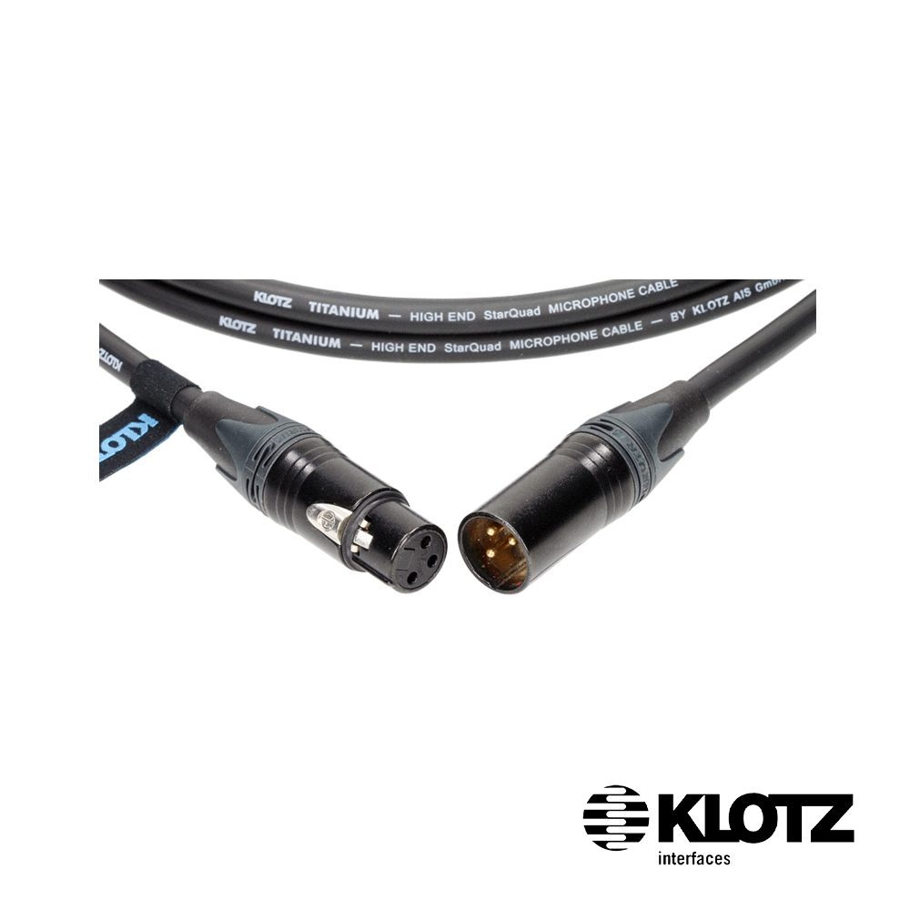 【KLOTZ】TITANIUM 麥克風線 1米/3米/5米/10米 黑 (XLR公 - XLR母) Neutrik® 公司貨_3