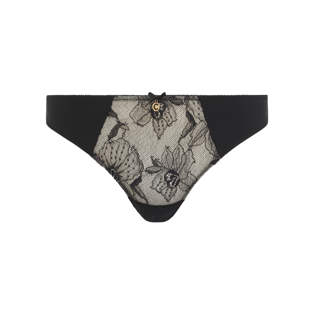 【Chantelle】丁字內褲>XS-S>黑色(21U90_011)【Orchids】_3