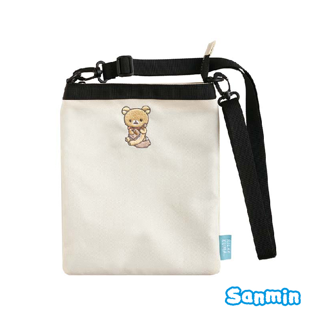 【Rilakkuma/拉拉熊】露營系列刺繡側背包_0