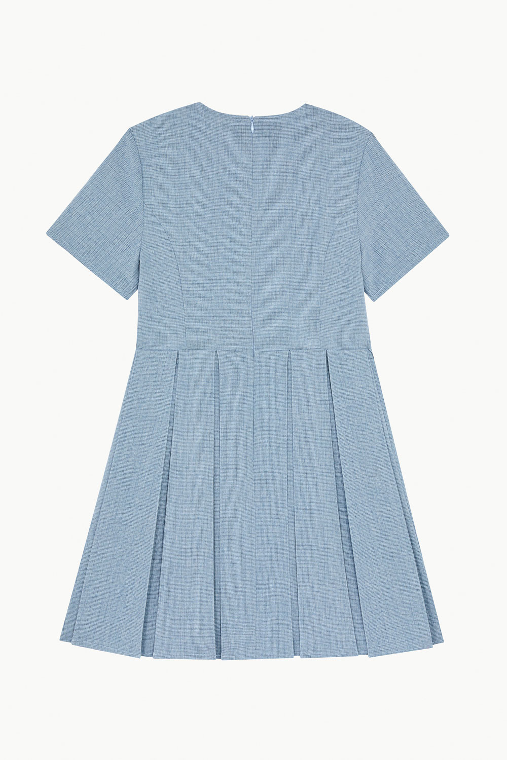 SST&C Aqua V-Neck Pleated Dress | 8562306001  (Outlet)_8