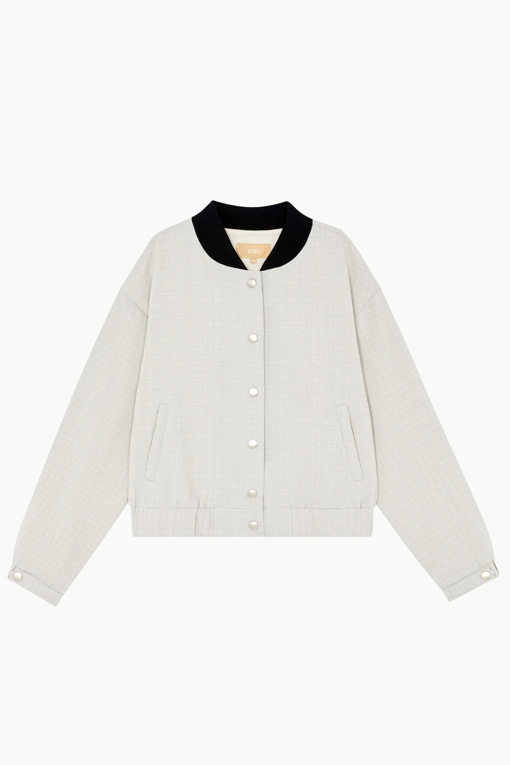 SST&C Light Beige Textured Casual Jacket | 8162306001  (Outlet)_7