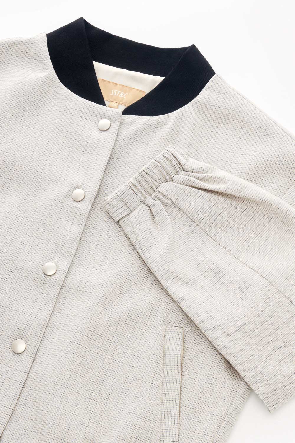 SST&C Light Beige Textured Casual Jacket | 8162306001  (Outlet)_9