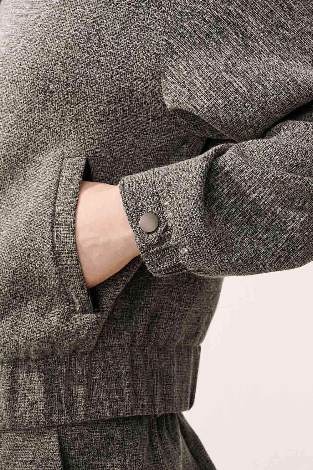 SST&C Black Textured Casual Jacket | 8162306002  (Outlet)_5