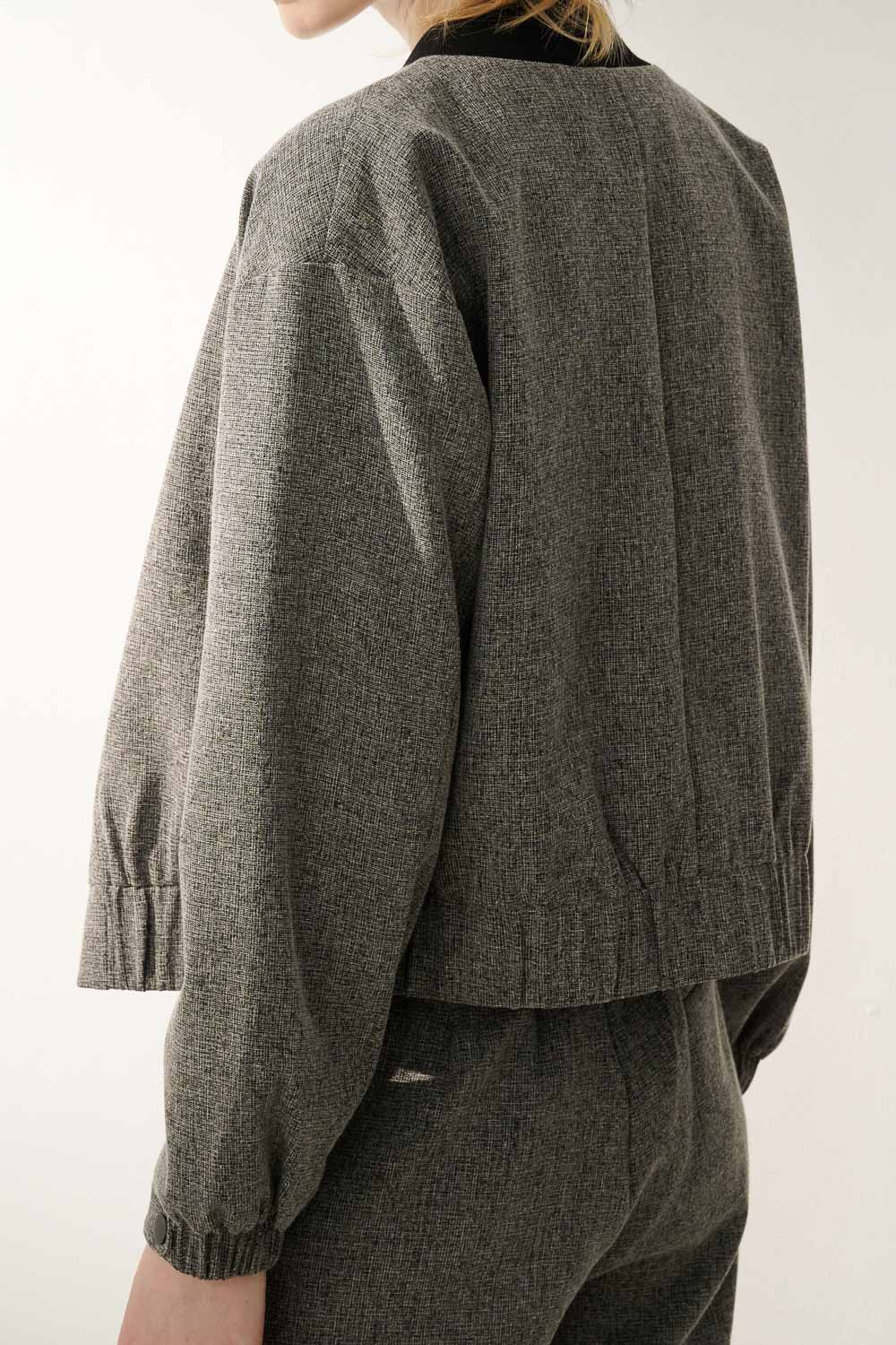 SST&C Black Textured Casual Jacket | 8162306002  (Outlet)_6