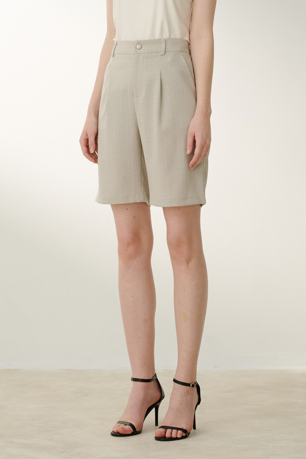 SST&C Light Beige Casual Shorts | 8262306001  (Outlet)_1