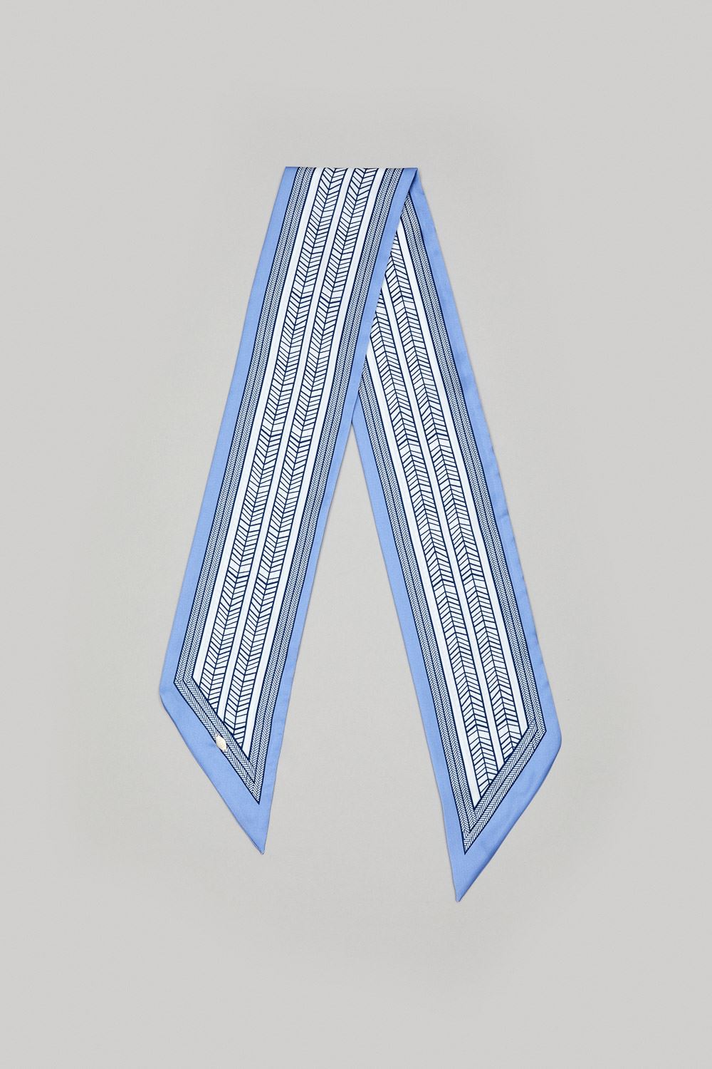 SST&C Aqua Blue Pattern Small Scarf | 9662305006  (Outlet)_0