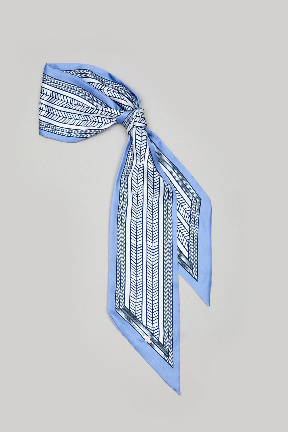 SST&C Aqua Blue Pattern Small Scarf | 9662305006  (Outlet)_1