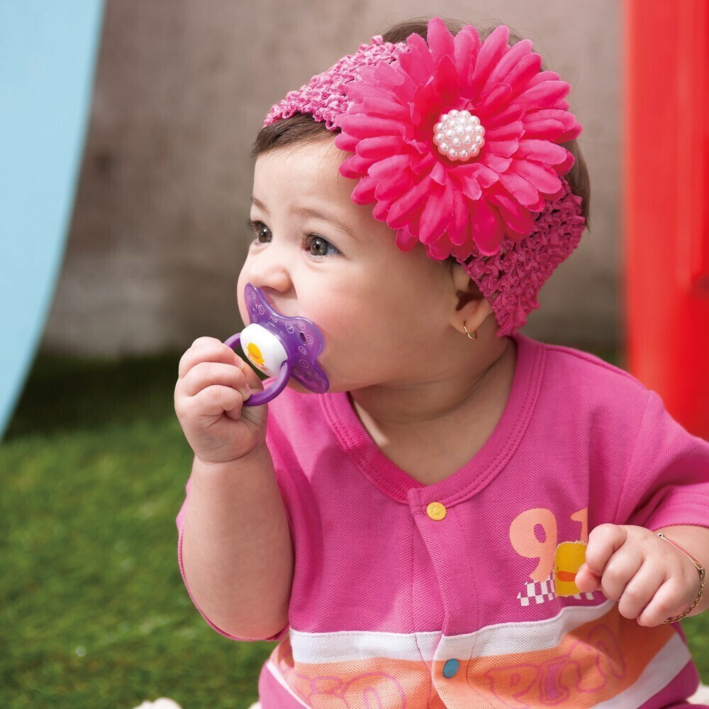 黃色小鴨拇指型安撫奶嘴 較大型6m+_1