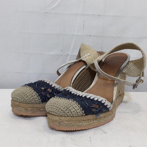 【台北車站館前店】COACH/草編鞋/US61/2/
