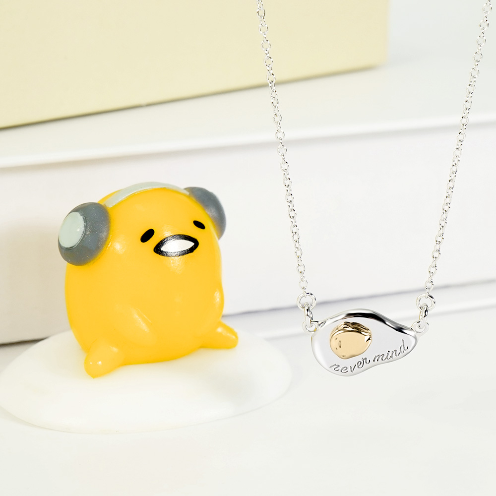 Gudetama & Me 系列-蛋黃哥荷包蛋刻字純銀項鍊_6