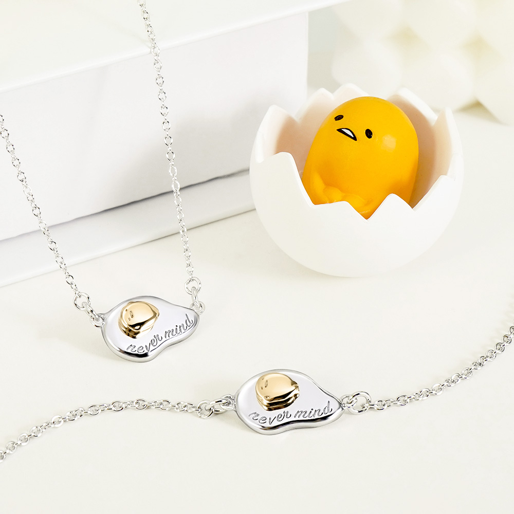 Gudetama & Me 系列-蛋黃哥荷包蛋刻字純銀項鍊_7
