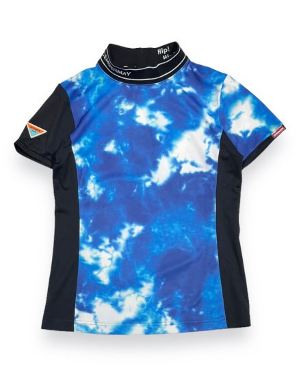 【DECEMBERMAY】Tie dye art iridescent mockneck_MEN 1-305-0114