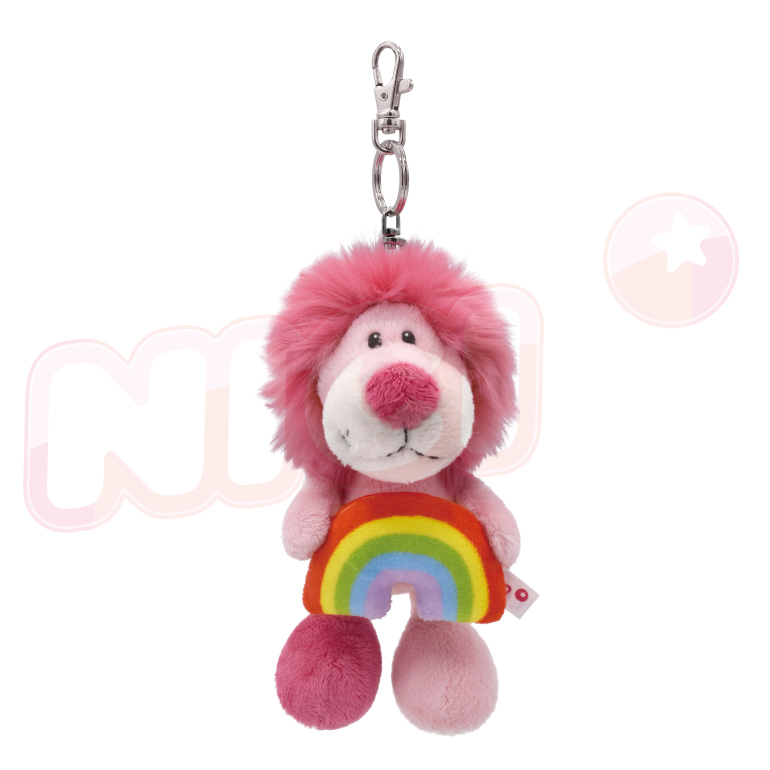 [91251]NICI 彩虹粉紅獅子造型飲料套鑰匙圈 - 豪華限定版_0