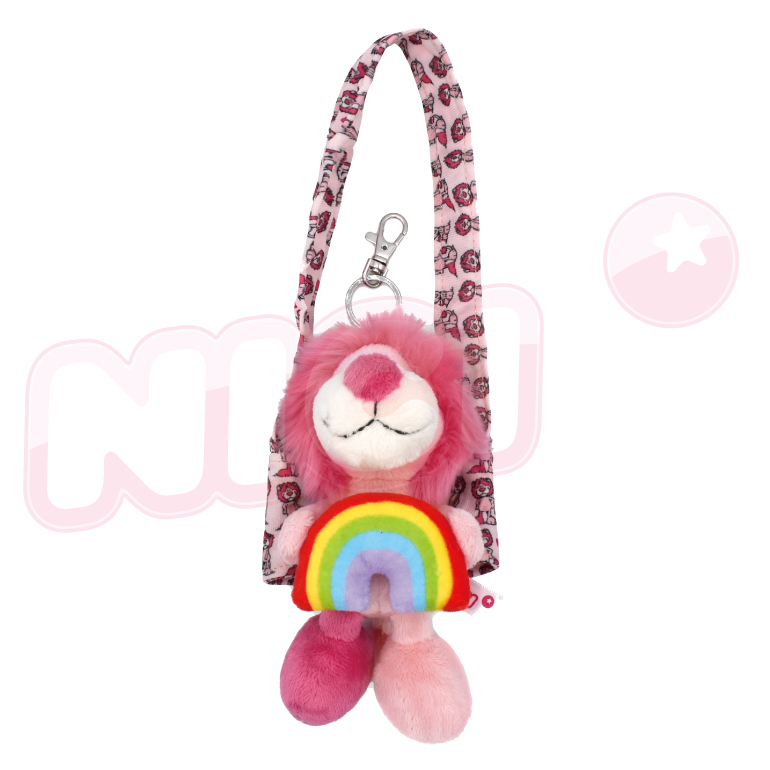 [91251]NICI 彩虹粉紅獅子造型飲料套鑰匙圈 - 豪華限定版_2