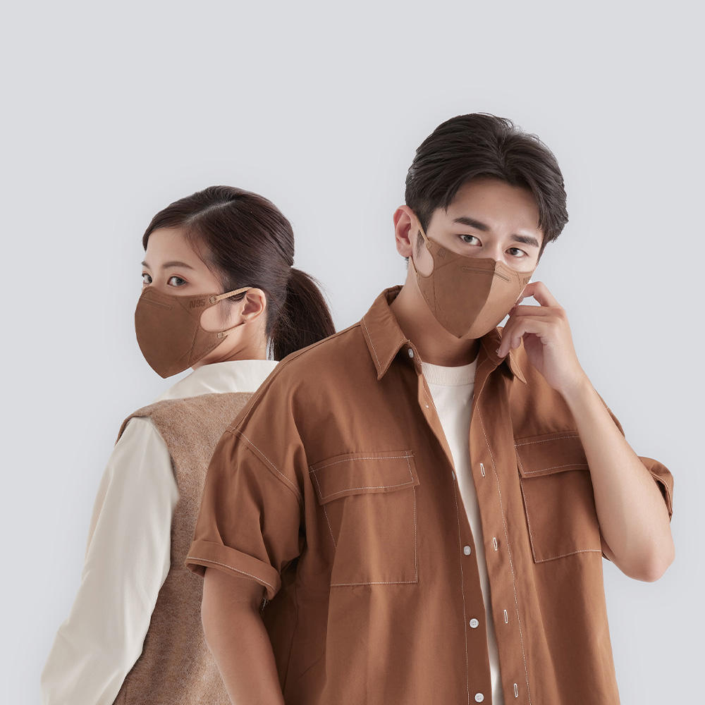 【藍鷹牌】壓條款 N95醫用立體型成人口罩 五層防護 栗鼠棕 50片/盒 多件優惠中 NP-3DMWUBR-50_1