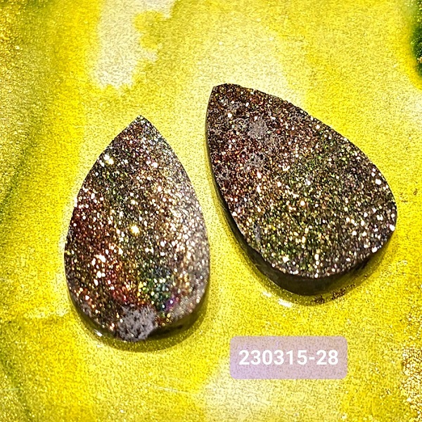 【土桑精品】彩虹黃鐵礦珠寶片230315-28&29號(共2)(Pyrite) ~對應太陽神經叢，提升自信、增加記憶，追求工作時使用_0