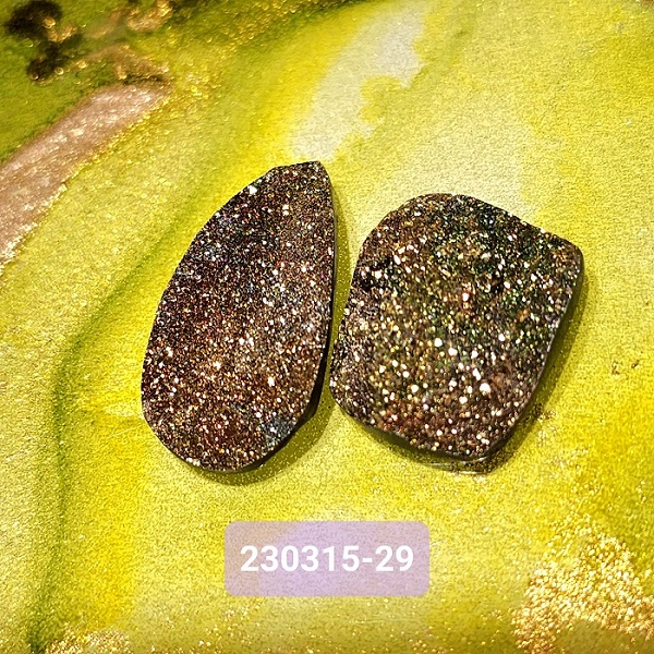 【土桑精品】彩虹黃鐵礦珠寶片230315-28&29號(共2)(Pyrite) ~對應太陽神經叢，提升自信、增加記憶，追求工作時使用_3