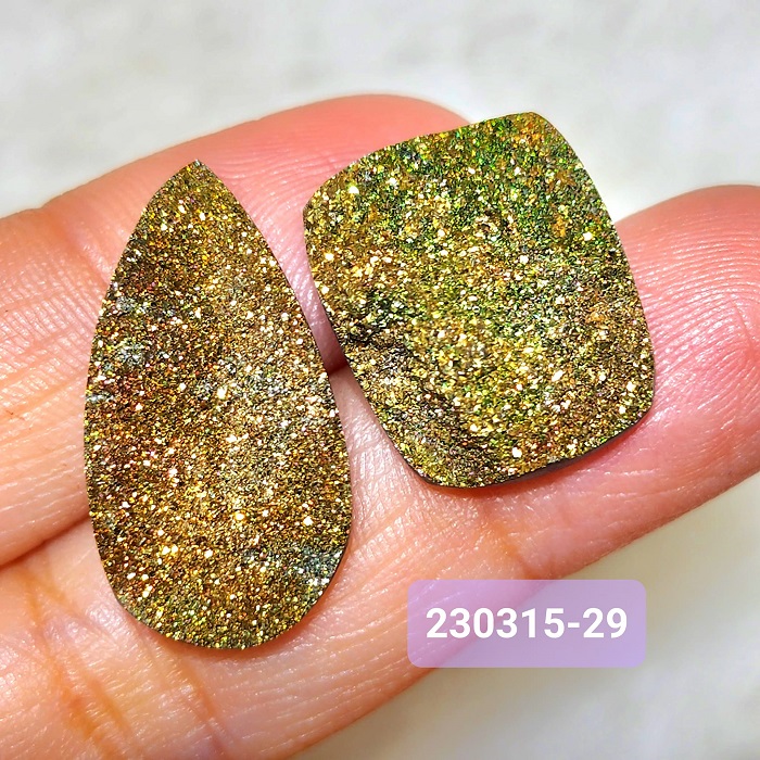 【土桑精品】彩虹黃鐵礦珠寶片230315-28&29號(共2)(Pyrite) ~對應太陽神經叢，提升自信、增加記憶，追求工作時使用_4