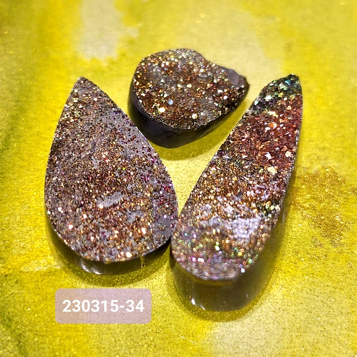 【土桑精品】彩虹黃鐵礦珠寶片230315-33號(共2)&34號(共3)(Pyrite) ~對應太陽神經叢，提升自信、增加記憶，追求工作時使用_5