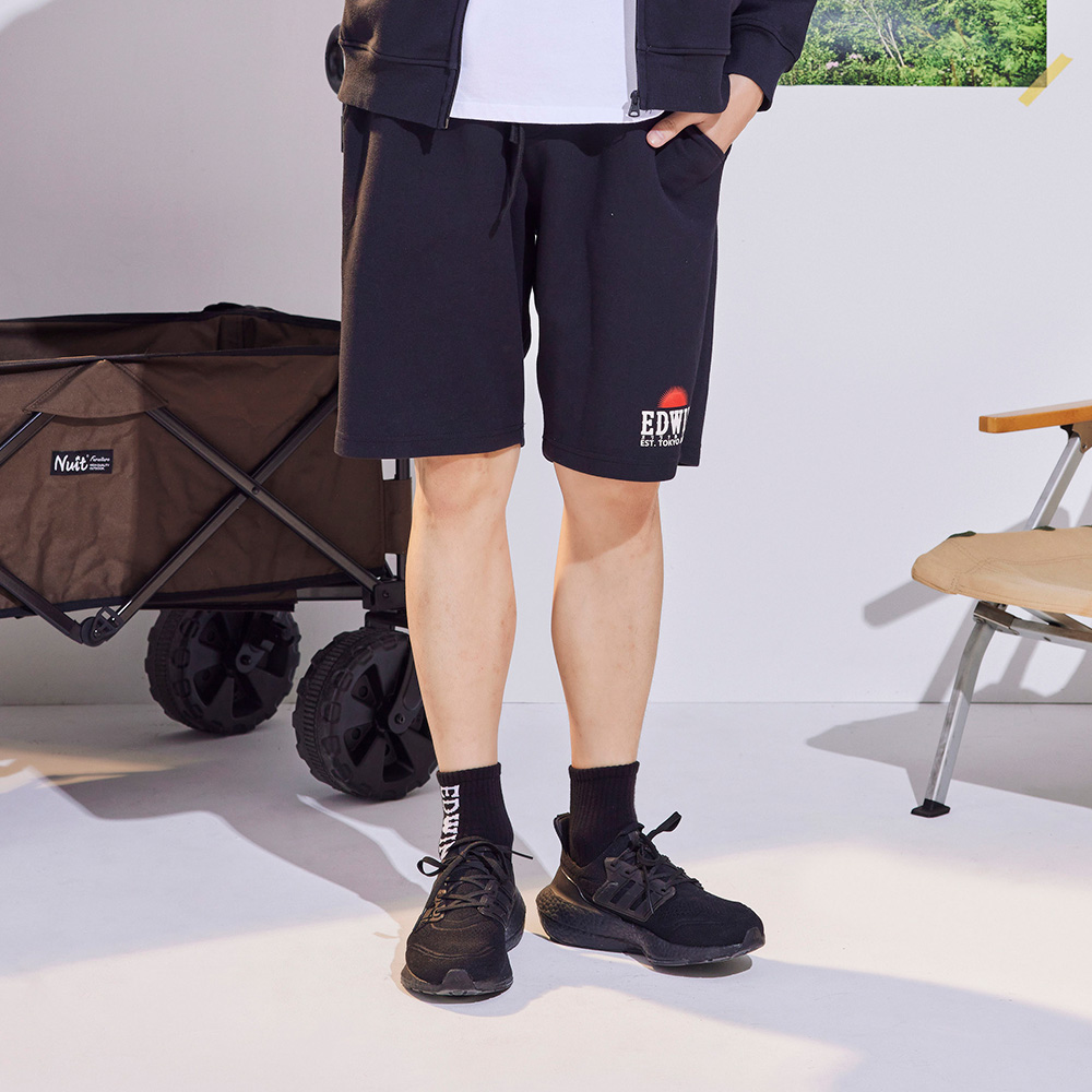 EDWIN｜男裝｜鬆緊綁帶運動休閒短褲