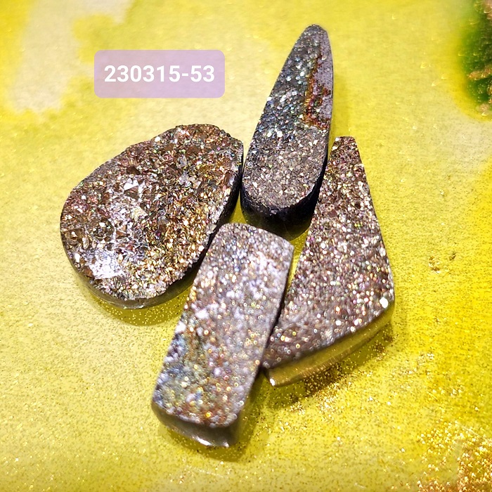 【土桑精品】彩虹黃鐵礦珠寶片230315-53&55&56號 Pyrite 金工設計 編織 自信 財富 考試 火元素_0