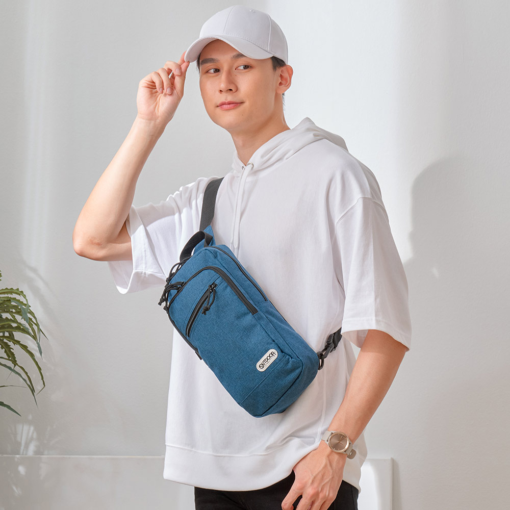【OUTDOOR】極簡風尚-單肩包-深藍色 OD233303NY_4
