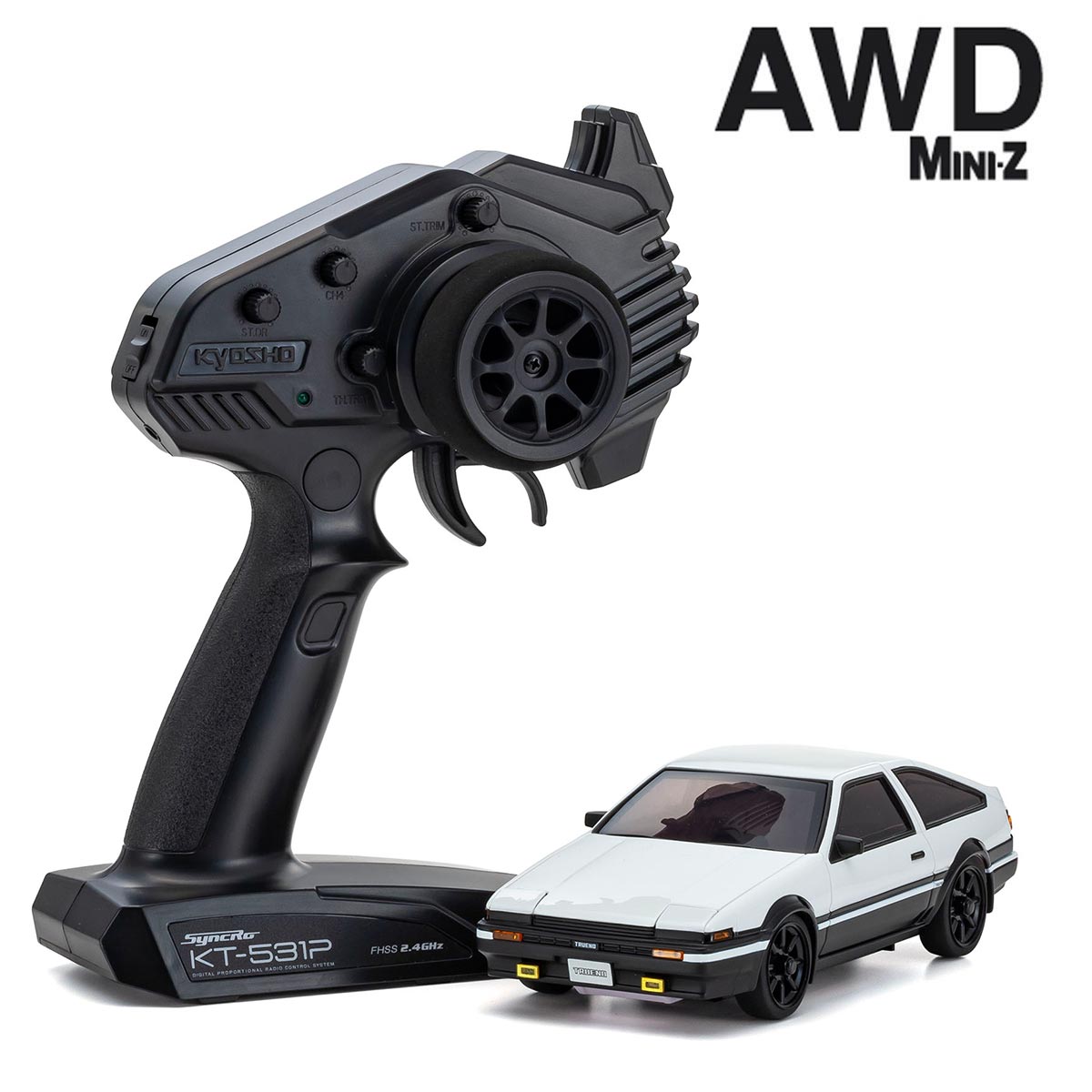 32635WBK MINI-Z AWD Toyota SPRINTER TRUENO AE86 White_0